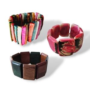 ⭐️ NEW Stretchy Chunky Bracelets - Lot of 3 #12-20